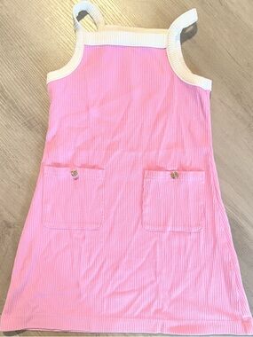 Crewcuts Pink Ribbed Tank Dress. Size 5.